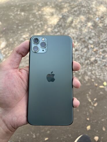 редми 13 чехол: IPhone 11 Pro Max, Б/у, 64 ГБ, Зеленый, Защитное стекло, 71 %