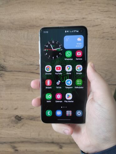 Samsung: Samsung Galaxy S10e, 128 GB, rəng - Ağ, Zəmanət, Barmaq izi, Simsiz şarj