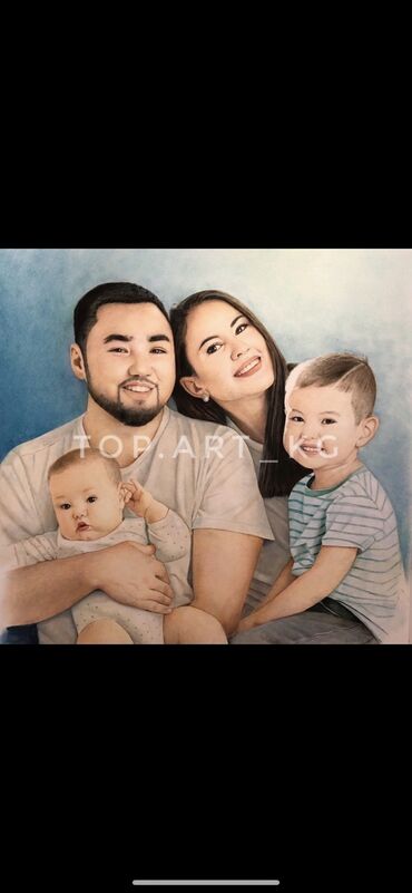 семейная работа: Семейный портрет на заказ Портреты любимым и друзьям, семье и