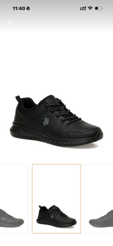 Krasofkalar və idman ayaqqabıları: US Polo Assn. kişi idman ayaqqabısı – tam qara olçü 43 razmer sehven 2 — 6