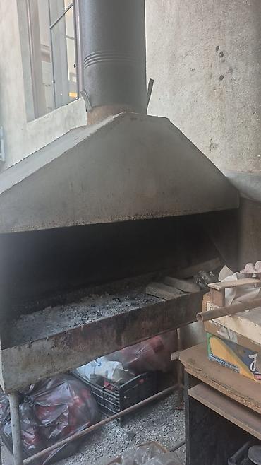 barbekü: Metall soba-manqal – tüstü borulu, örtüklü - Material: qalın metal — 6