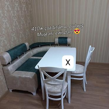 Mətbəx üçün künc dəsti • Komplekt: L formalı yumşaq künc oturacaq, 1