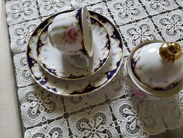 farfor qablar: Чайный набор, Фарфор, 12 персон, Германия