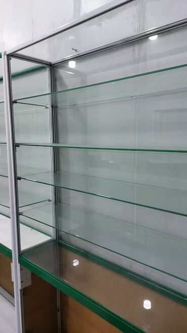 Rəf vitrinləri: Vitrin tipli şüşə vitrina/şkaf - Konstruksiya: alüminium karkas, dörd — 3