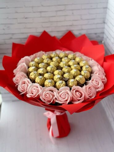 Şokolad buketləri: Şirniyyatlı gül buketləri – fərqli və dadlı hədiyyə - Kompozisiyalar — 6