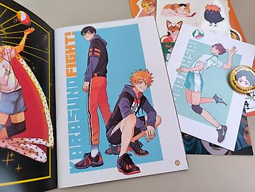 мерч: Зин (мини-артбук) по аниме Волейбол с набором мерча. Haikyuu Zine с — 3