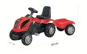 Traktori: Dečiji traktor na pedale sa prikolicom - Pedalni pogon: dete pokreće — 9