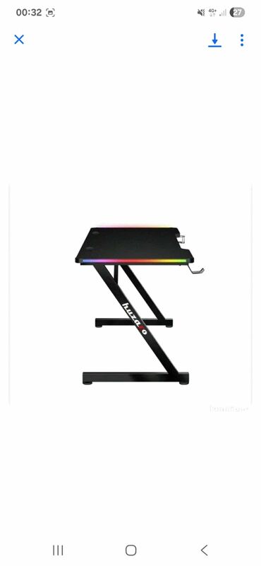 Stolovi: Huzaro Gaming sto Hero 2.5 RGB 120x60cm 20700 din Impresivan dizajn i