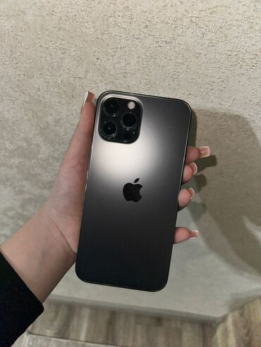 Apple iPhone: IPhone 12 Pro Max, Б/у, 256 ГБ, Black Titanium, Защитное стекло, Чехол, 80 %