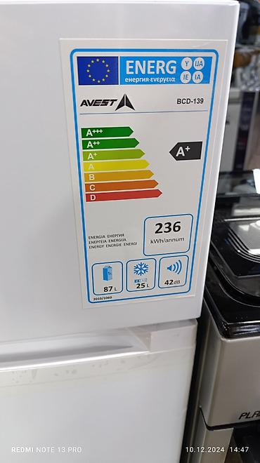 Холодильники: Холодильник Avest, Новый, Двухкамерный, De frost (капельный), 48 * 110 * 53 — 4