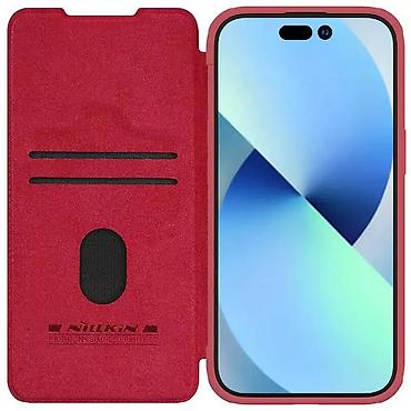 Maske i futrole za telefone: Maska Nillkin Qin Pro za iPhone 15 Plus 6.7 crvena. Uz brzu dostavu i — 2