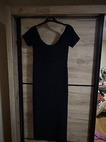 imani torbe: Bershka crna midi haljina - Brend: Bershka - Veličina: L (EUR L, USA — 4