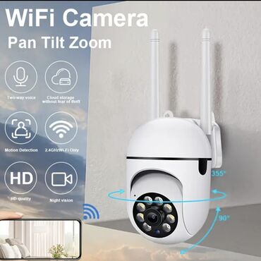 Avtoelektronika: Wifi kamera 360 derece firlana bilir telefonda ve ya kompyuterde