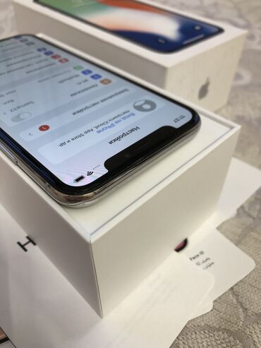 Apple iPhone: IPhone X, Б/у, 64 ГБ, Серебристый, Коробка, 62 % — 4