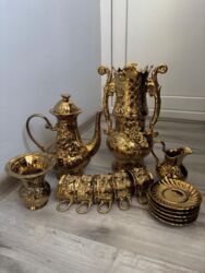 çay servisi: Çay dəsti, rəng - Qızılı