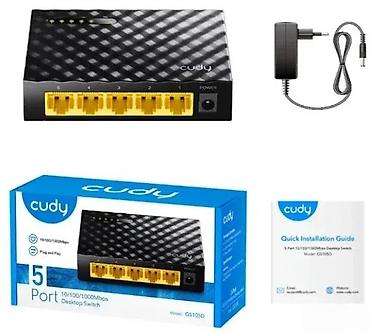 Modemi, ruteri i mrežni uređaji: Cudy GS105D – gigabitni desktop mrežni svič, 5 portova - 5x RJ-45 — 4