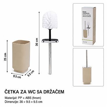 KMT Kvadratna WC četka, bež 3213191 Opis: - Funkcionalna četka za
