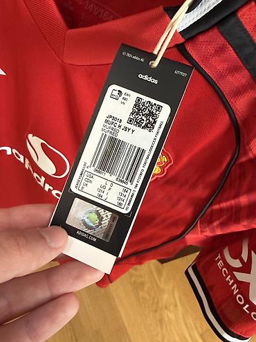 Kişi geyimləri: Futbolka, Adidas, S, rəng - Qırmızı — 3