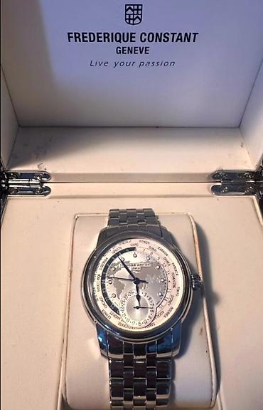 nomrə gedən saat: Orginal serfikat Frederique Constant Geneve – Worldtimer kişi qol — 3