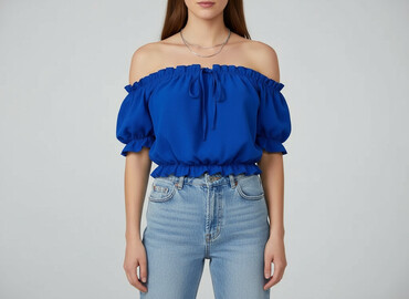 stradivarius top z odkrytymi ramionami: Жіноча блуза, розмір S