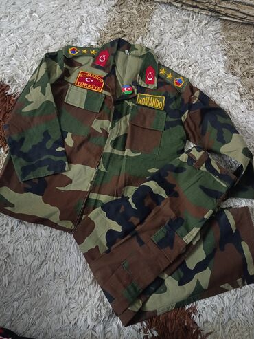 детский костюм летчика: Kamoformalı hərbi geyim dəsti 7.8 yaşa - Dəst: jaket və şalvar -