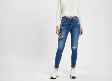 bershka spodnie brazowe: Bershka, Jeans for women, size XS