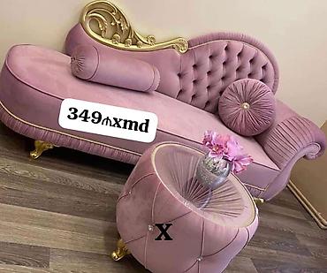 mebel evi: Zərif klassik üslubda bürünc detallı çilçıraqlı çarpayı tipli divan — 1