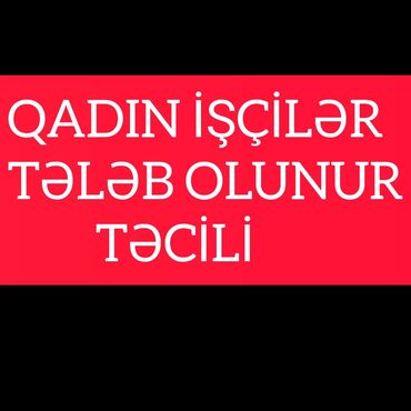 Xadimələr, təmizlikçilər: Xadimə tələb olunur, İstənilən yaş, Təcrübəsiz, 5/2, Həftəlik ödəniş