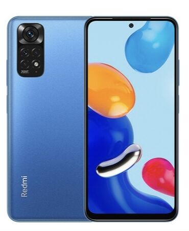 телефоны xiaomi redmi note 11: Redmi, Redmi Note 11, Б/у, 128 ГБ, цвет - Синий, 2 SIM