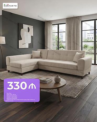 abşifka taxta: Künc divan – Konforto Mebel - Ölçülər: 260 × 160 sm - Mexanizm — 1