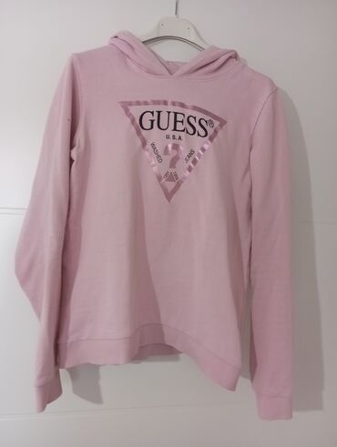 Dukserice: Guess, XS (EU 34), Jednobojni, bоја - Roze