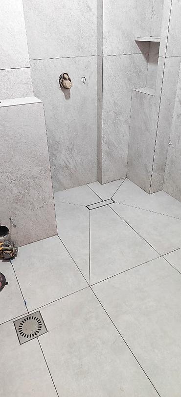 Plitə işləri: Kafel metlag işlerinin görülmesi yüksek keyfiyyet de ve seliqeli şekil — 1