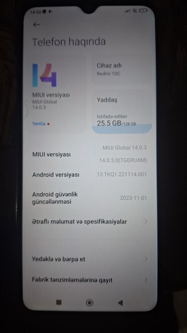 xiaomi redmi 10c qiymeti: Xiaomi Redmi 10C, 128 GB, rəng - Boz, 
 Barmaq izi, İki sim kartlı