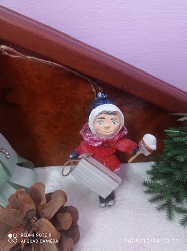 Другие детские вещи: Продаю интерьерных кукол ручной работы мышку и снеговика. Ёлочная — 8