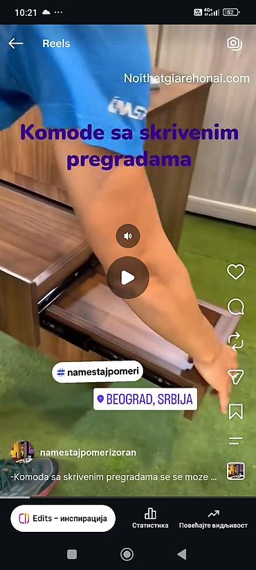 sofe kanabe: -Komoda  sa skrivenim pregradama se se moze izraditi od materijala kao — 5