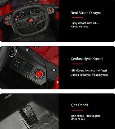 Uşaq üçün elektrik maşınları: Uşaq Elektromobili – Qırmızı 4x4 - Pultla idarəetmə: valideyn nəzarəti — 5