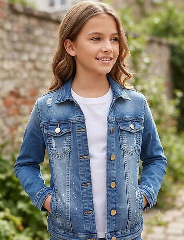 Jakne, kaputi i prsluci: Dečja teksas jakna – klasičan kroj - Materijal: denim (pamučni — 1