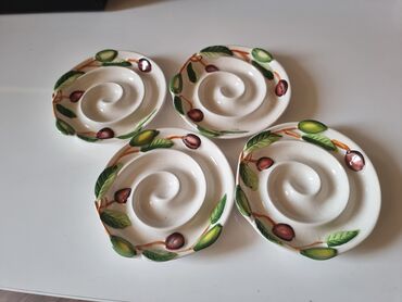 Тарелки: Тарелки, Набор из 4 шт., цвет - Белый, Керамика, Франция