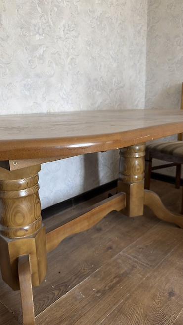 study table: Обеденный гарнитур в классическом стиле: овальный стол и стулья - — 4