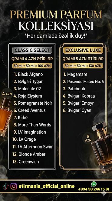 tribute: Etirmania Parfum – Qurban Bayramı kampaniyası - 1 al – 1 hədiyyə: 50 — 5