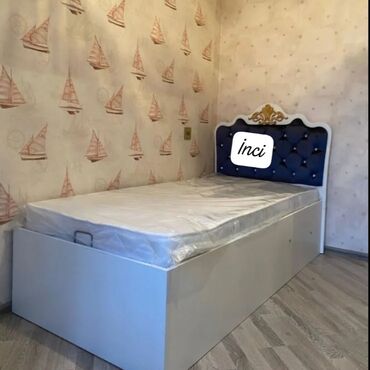 отдам бесплатно мебель: Новый, Односпальная кровать, С подъемным механизмом, С матрасом, Без выдвижных ящиков, Азербайджан
