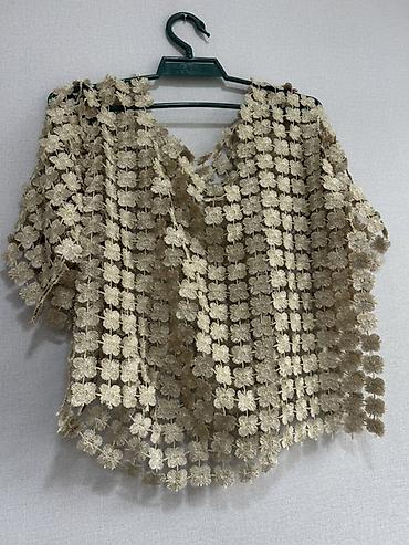 Личные вещи: Açıq işləməli krujeva bluz - Rəng: şampan/bej - Material: sıx naxışlı — 1