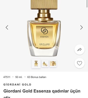 Ətriyyat: Orginal Orıflame ətirləri Giordani Gold Essenza 50 manat Giordani
