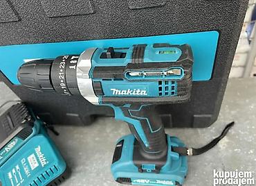slikar tapi: Makita aku srafilica 48V+busilica+cekic+Dve baterije+Pribor Makita — 2