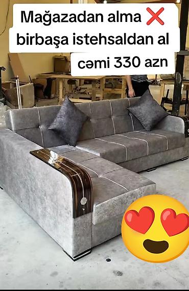 islenmis kunc divani: Künc divan, Yeni, Açılmayan, Bazasız, Parça, Şəhərdaxili pulsuz çatdırılma — 1