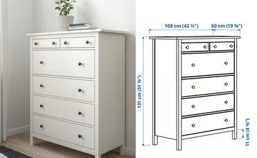 kuhinjski element sa sudoperom: Komoda sa 6 fioka, belo bajcovano, 108x131 cm в хорошем состоянии