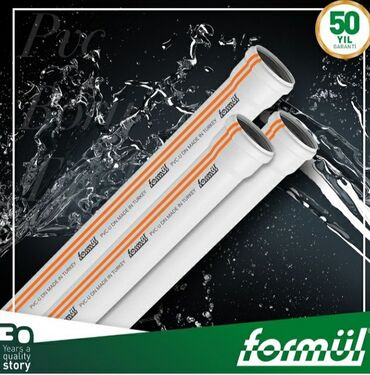 купить пластиковый бак для воды: Formül PVC-U borular - Material: PVC-U (polivinilxlorid, sərt tip) -