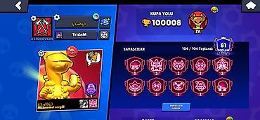 İdman və hobbi: Brawl Stars oyunu üçün yüksək səviyyəli hesab (Hesab hal hazirda 101k — 1
