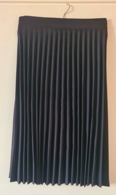 kožna pencil suknja: S (EU 36), Midi, color - Black