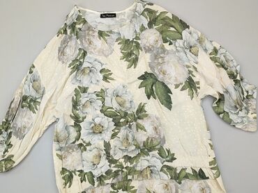 bluzki z bufkami w kwiaty: Bluzka Damska, 4XL, stan - Dobry